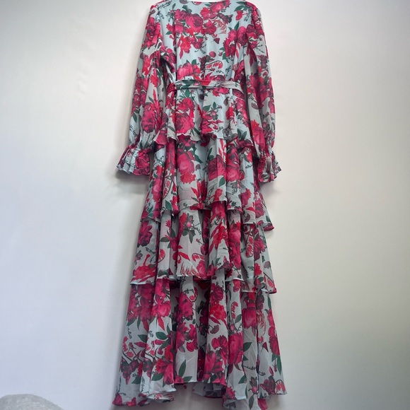 NWT Anthropologie Hutch Bardo Long-Sleeve V-Neck True Wrap Maxi Dress 1X - Picture 12 of 16